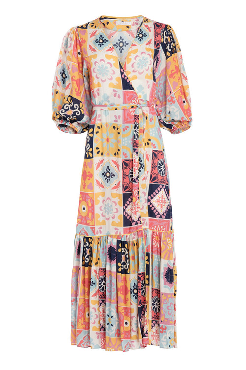 Carolina K Debra Robe in Terracotta Tile Multi