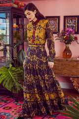 Carolina K Catalina Skirt Tumeric Roses