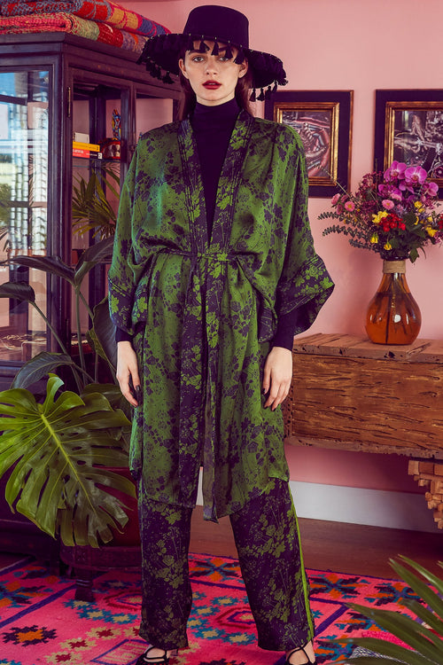 Carolina K Helen Kimono Green Roses