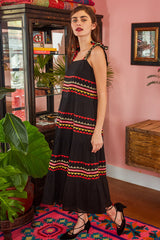 Carolina K Iris Dress Black Triangles