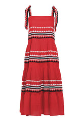 Carolina K Iris Dress Red Triangles