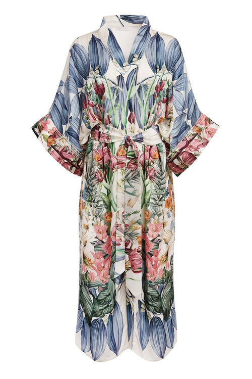 Carolina K Lexi Kimono in Sacred Garden Blue