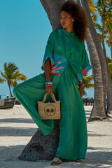 Carolina K Palazzo Pant in Iceland Green