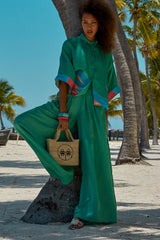 Carolina K Palazzo Pant in Iceland Green