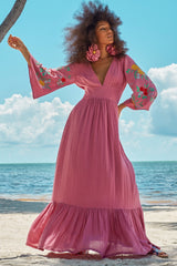 Carolina K Maribel Dress in Wild Rose Peonies