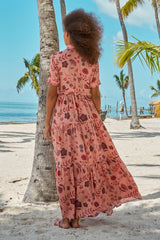 Carolina K Mira Dress in Pink Tea Flowers