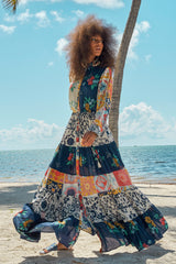 Carolina K Natalie Dress in Terracotta Tile Multi