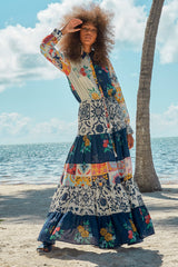 Carolina K Natalie Dress in Terracotta Tile Multi
