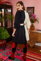 Carolina K Oaxaca Color Block Dress Black/White