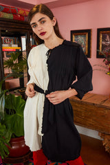 Carolina K Oaxaca Color Block Dress Black/White