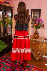Carolina K Oaxaca Tank Black/Red