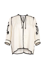 Carolina K Oaxaca Blouse in White