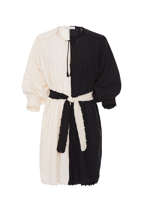 Carolina K Oaxaca Color Block Dress Black/White