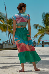 Carolina K Rosa Skirt in Bathing Birds Green
