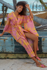 Carolina K Samantha Kimono in Sunset Yellow