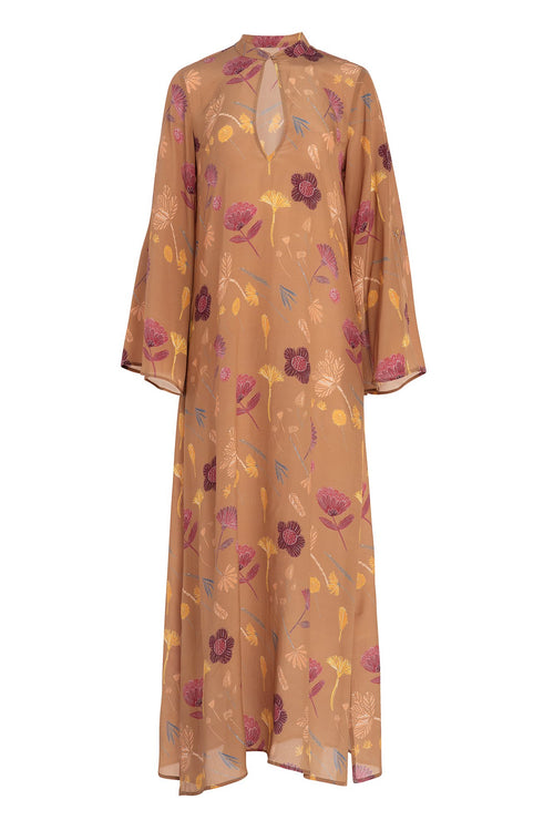 Carolina K Saturday Kaftan in Cinnamon Tea Flowers