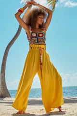 Carolina K Palo Pant in Sunset Yellow