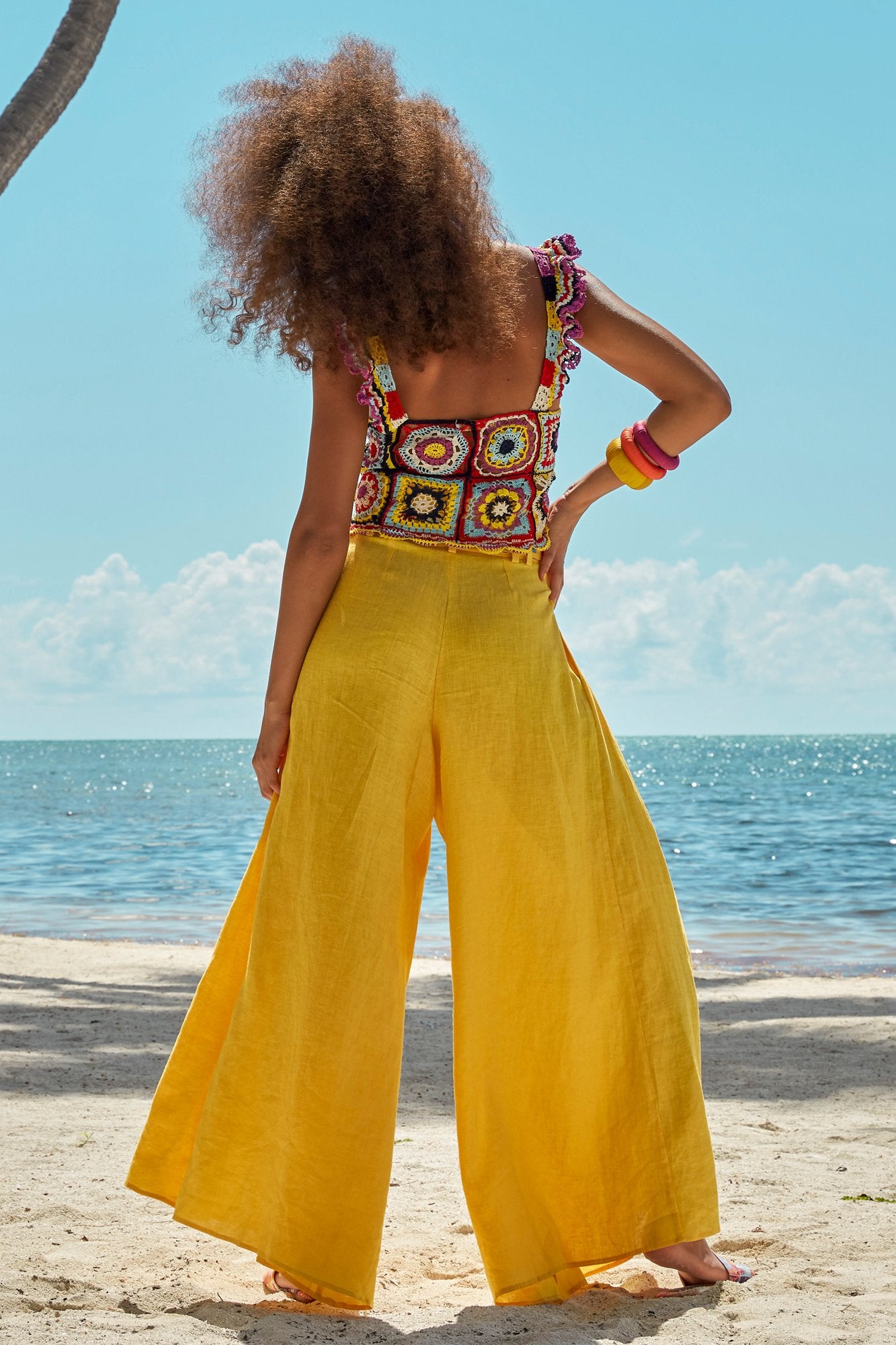 Carolina K Palo Pant in Sunset Yellow