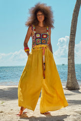 Carolina K Palo Pant in Sunset Yellow
