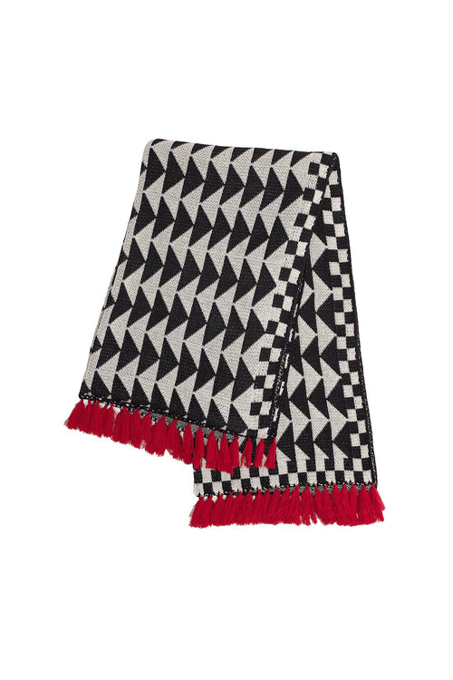 Carolina K Triangle Scarf Black/White