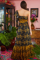 Carolina K Uma Dress Tumeric Roses