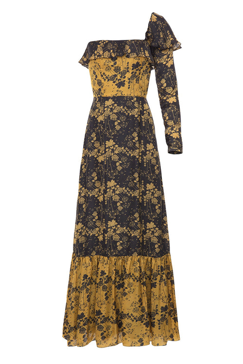 Carolina K Uma Dress Tumeric Roses