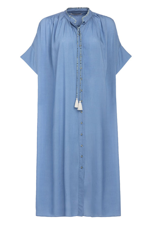 Carolina K Valerie Kaftan in Allure Blue