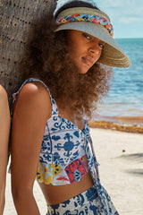 Carolina K Straw Visor
