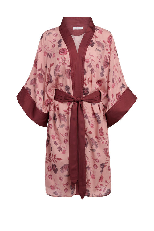 Carolina K Helen Kimono in Pink Tea Flowers