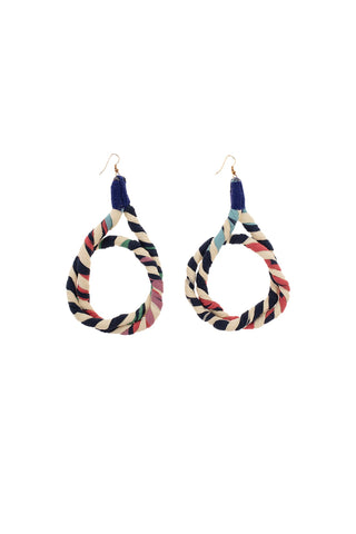 Circle Embroidered Earrings