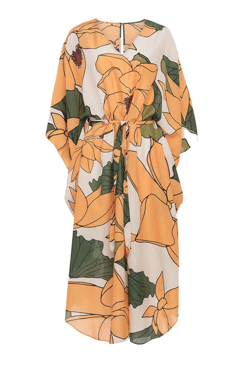 Carolina K Xim Kaftan in Lotus Flower Yellow