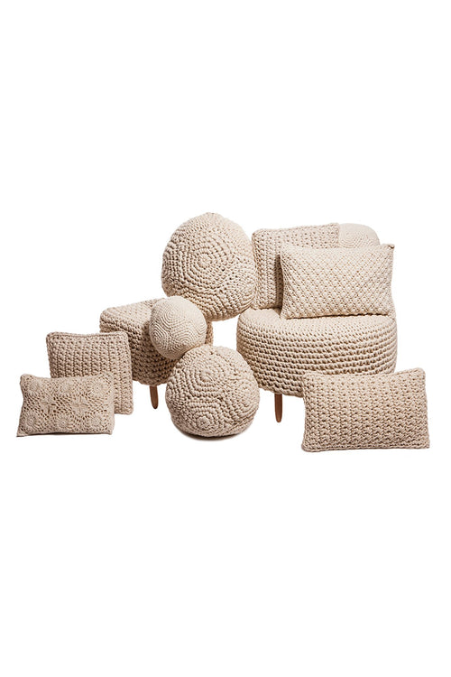 Square Crochet Stool