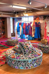 Large Embroidered Ottoman