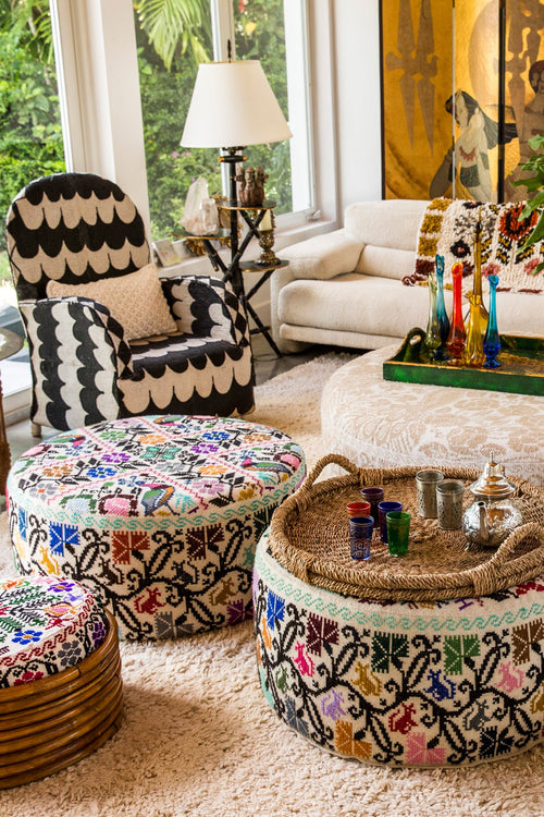 Small Embroidered Ottoman