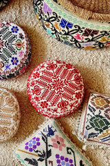 Cross Stitched Yoga Pillow