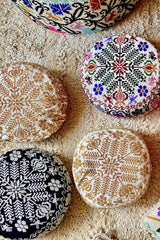 Cross Stitched Yoga Pillow